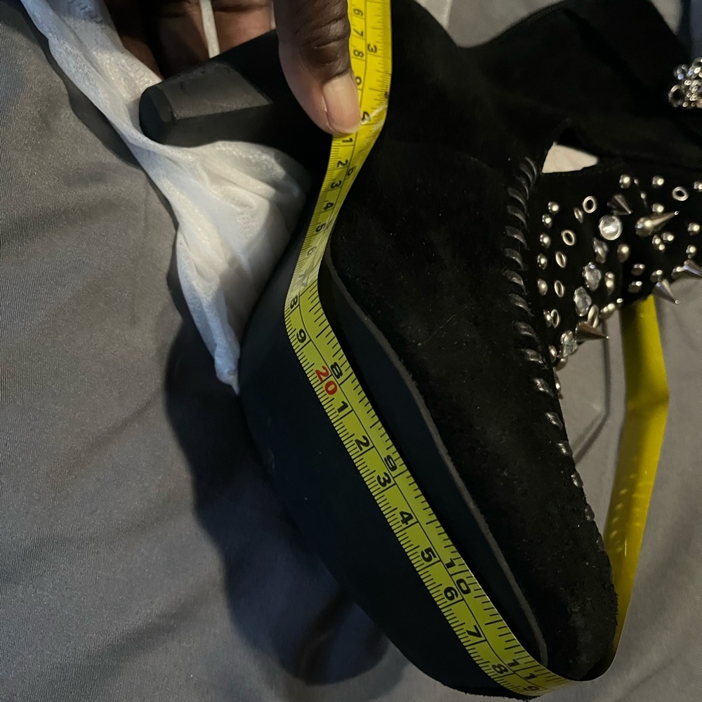 Jeffrey Campbell Neomie Black Suede Studded Bootie SUPER CUTE! - Picture 15 of 15